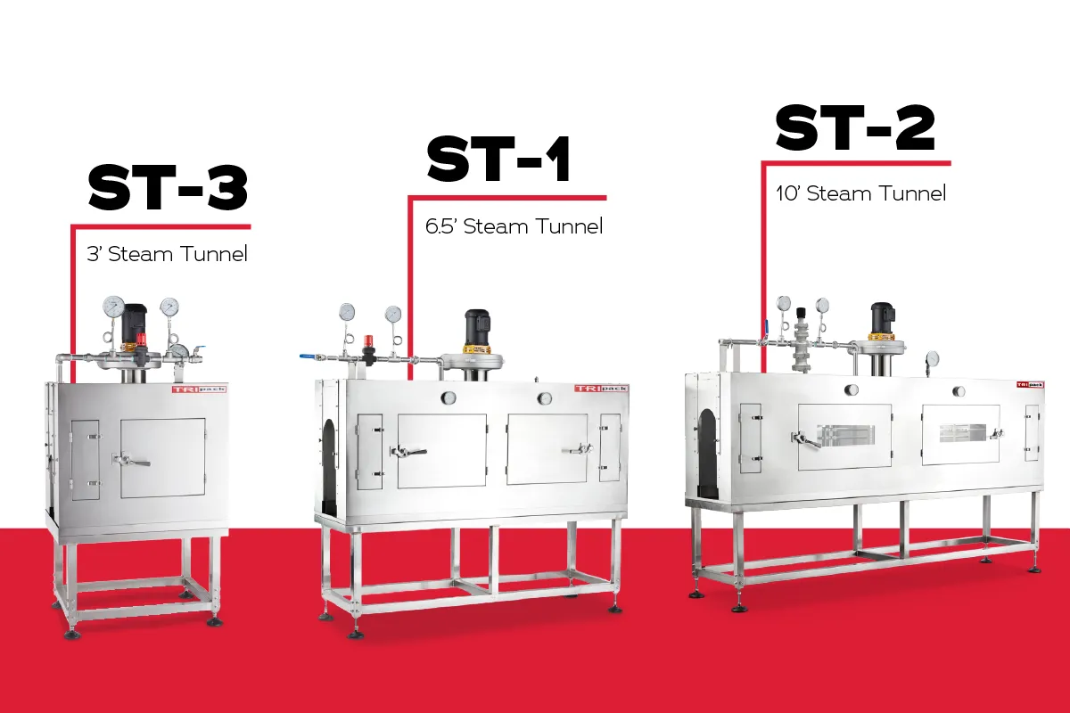 Comparing Tripack's ST-1, ST-2, and ST-3 Series Steam Tunnels